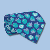 Cravate Fraise Bleue