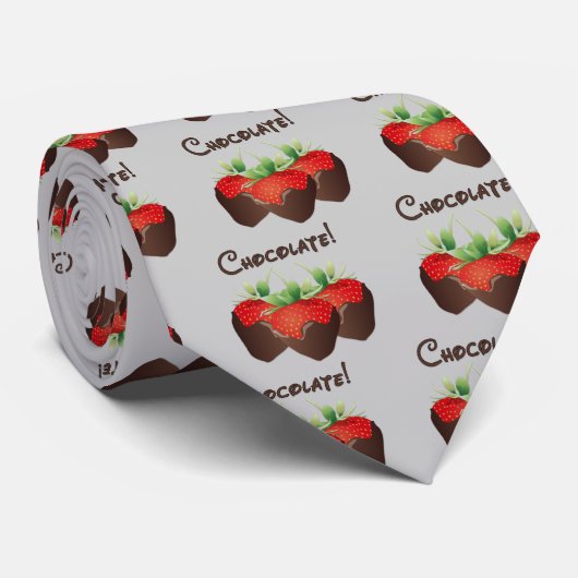 Cravate Fraise de chocolat (Roulé)
