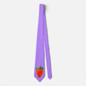 Cravate Fraise juteuse en style pop art (Devant)