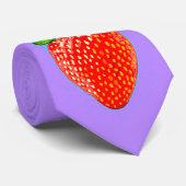 Cravate Fraise juteuse en style pop art (Roulé)