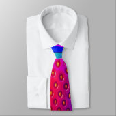 Cravate Fraise néon Look Tie (Attaché)