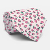 Cravate fraise rose (Roulé)