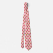 Cravate Fraises mignonnes motif et rayures (Dos)