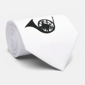 Cravate Français HornTie (blanc) (Roulé)