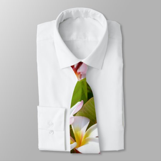Cravate Frangipani rose, (Attaché)