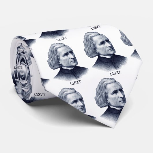Cravate Franz Liszt, bleu (Roulé)