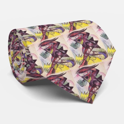 Cravate Franz Marc - tempête Shakespeare 1914 de Caliban (Roulé)