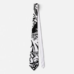 Cravate Franz Marc - Tigre noir et blanc - Art abstrait