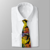 Cravate Franz Marc - vache jaune - art d'expressioniste (Attaché)