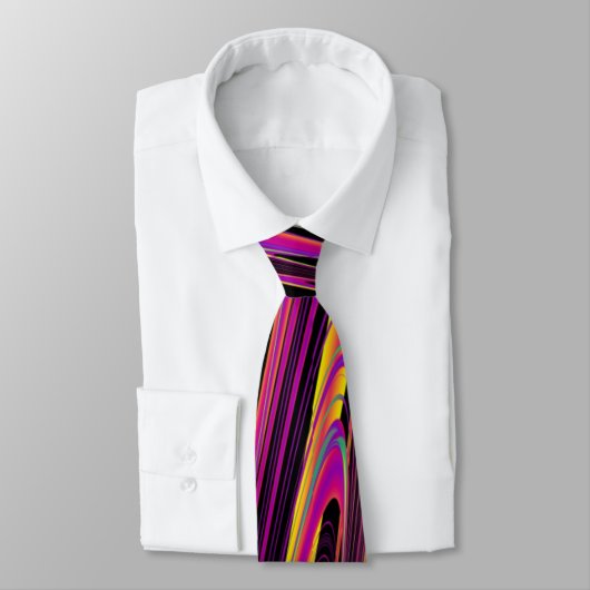 Cravate Freak Drapeau Psychedelic Hippy Couture (Attaché)