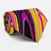 Cravate Freak Drapeau Psychedelic Hippy Couture (Roulé)