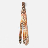 Cravate Freak texture corail et découpe numérique très rug (Dos)