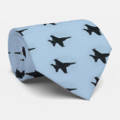 Cravate Frelon bleu (frelon de F 18 qui est) (Roulé)