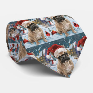 Cravate French Bulldog Winter Wonderland Christmas Joie