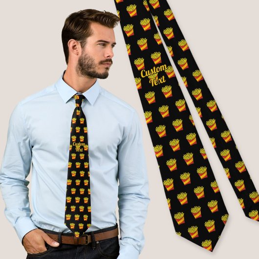 Cravate French Fries Pattern Neck Tie