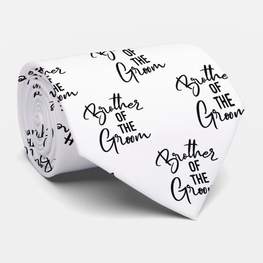 Cravate Frère de la chambre noire et blanche (Roulé)