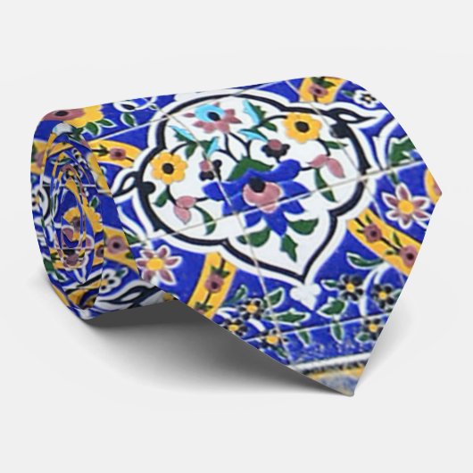 Cravate Fresque carrelée persane (Roulé)