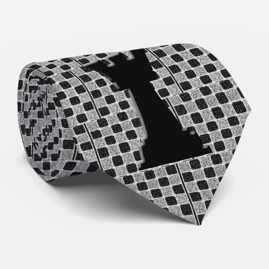 Cravate Freux et panneau de jeu d'échecs (Roulé)