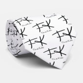 Cravate Frida Kahlo "FK" Monogram Signature Pattern (Roulé)