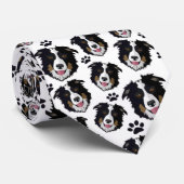 Cravate Fristy Scottish Bordure Collie mouton Chien Chien  (Roulé)