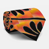 Cravate frontière rouge et orange (Roulé)