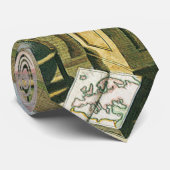 Cravate Frontispice d'atlas de l'ère baroque vintage Globe (Roulé)