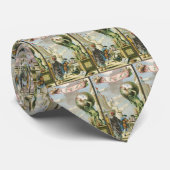 Cravate Frontispice d'atlas d'époque baroque Globe terrest (Roulé)