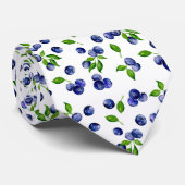 Cravate Fruit bleuté Aquarelle Berry mou Berries (Roulé)