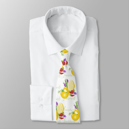 Cravate Fruit Citrus Citron été (Attaché)
