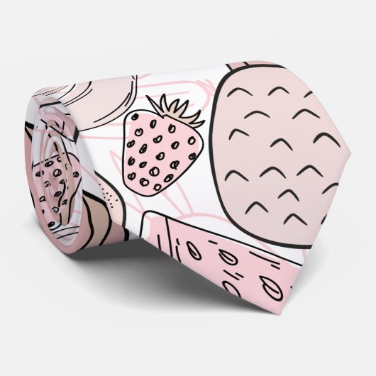 Cravate Fruit motif transparent | motif de surface de frui (Roulé)