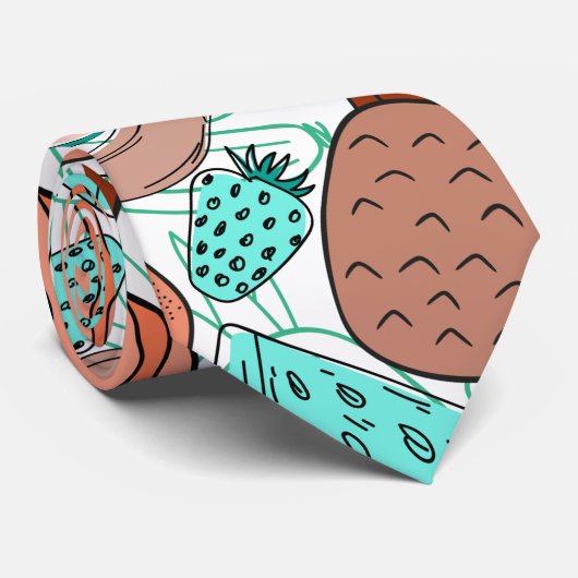 Cravate Fruit motif transparent | motif de surface de frui (Roulé)