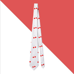 Cravate Fruit rouge Motif cerise