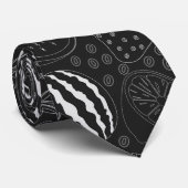 Cravate Fruit sans couture motif noir et blanc Tropical (Roulé)