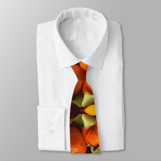 Cravate Fruit simple orange ajouter nom minimum personnali (Attaché)
