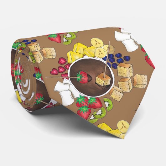 Cravate Fruits Fondue Fruit Berries Marshmallow Dessert (Roulé)