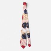 Cravate Fruits rouges de framboise fruits tropicaux (Devant)