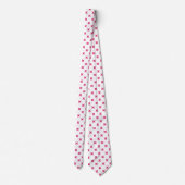 Cravate Fuchsia croix sur le blanc (Dos)