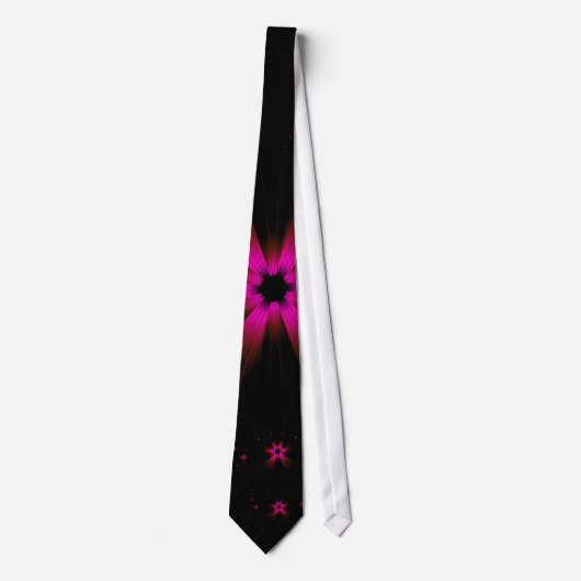 Cravate Fuchsia Flower Burst (Devant)
