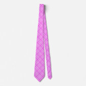 Cravate Fuchsia Pink Summer Plaid Motif (Devant)