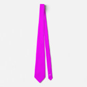 Cravate Fuchsia rose caché Initiales couleur solide (Devant)