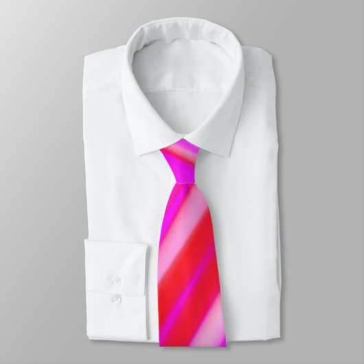 Cravate Fuchsia rose chaud Abstrait rayures (Attaché)