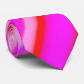 Cravate Fuchsia rose chaud Abstrait rayures (Roulé)