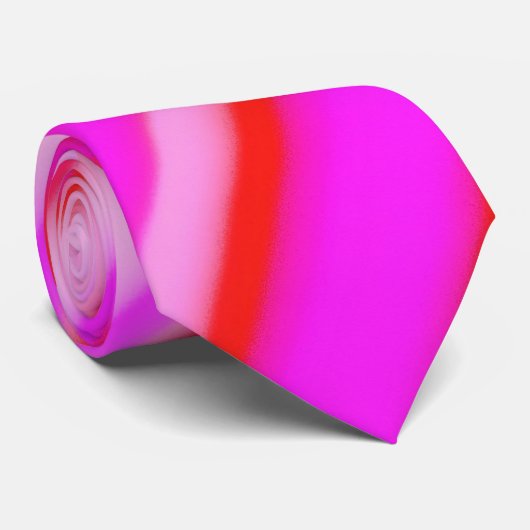 Cravate Fuchsia rose chaud Abstrait rayures (Roulé)