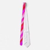 Cravate Fuchsia rose chaud Abstrait rayures (Dos)