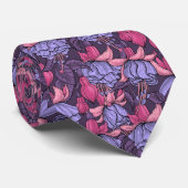 Cravate Fuchsia rose et violet (Roulé)