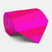 Cravate Fuchsia, rouge et rose chaud personnalisés (Roulé)