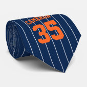 Cravate Fully Editable Colors Baseball Jersey Stripes Name (Roulé)