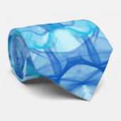 Cravate FUMÉE BLEUE - Art Fractal - (Roulé)