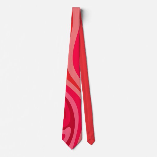 Cravate Fun Artsy Motif rose rouge (Devant)