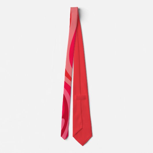 Cravate Fun Artsy Motif rose rouge (Dos)